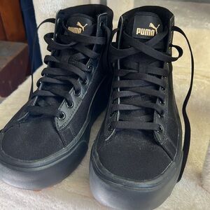 Black High-Top Sneakers